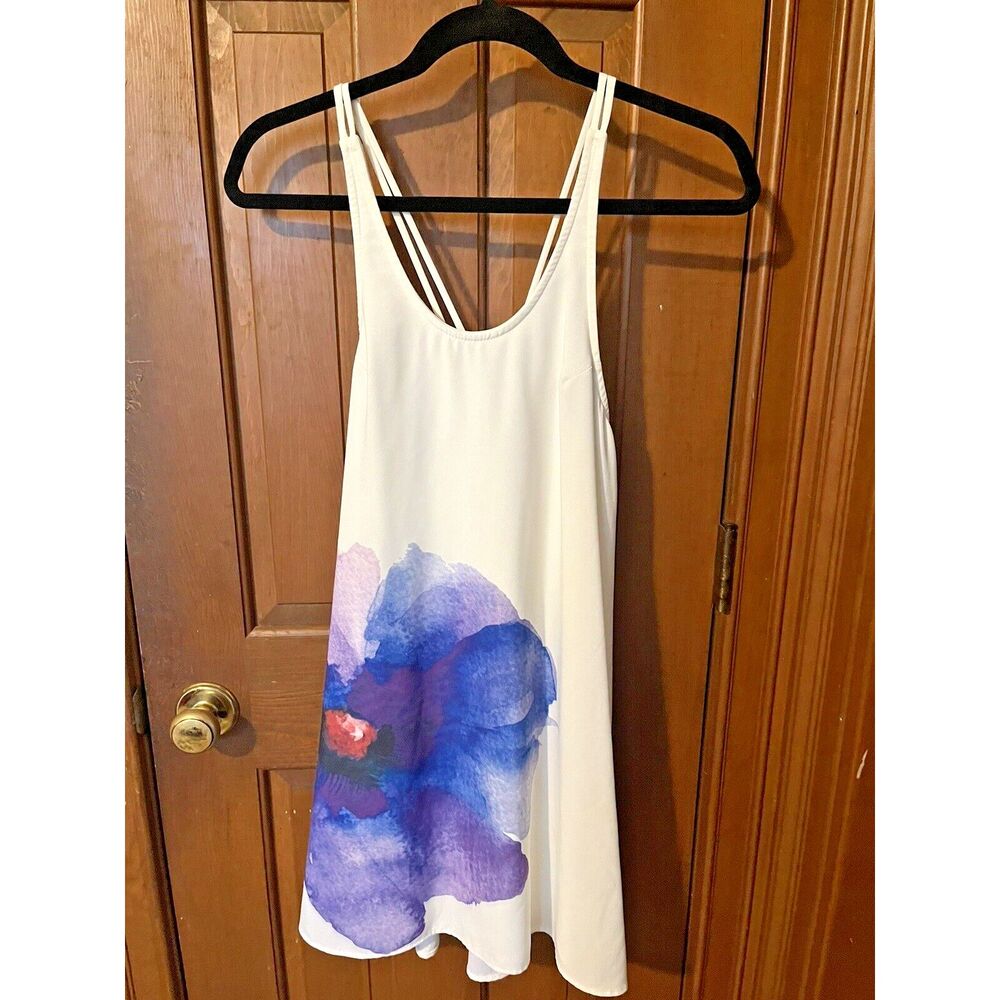 PINS AND NEEDLES Womens Size Small White Floral Spaghetti Strap Top Shirt - Picture 7 of 7